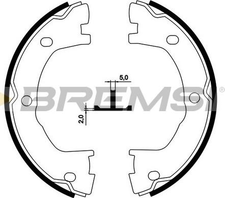 Bremsi GF0183 - Комплект тормозов, ручник, парковка autosila-amz.com