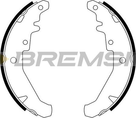 Bremsi GF0182 - Комплект тормозных колодок, барабанные autosila-amz.com
