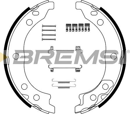Bremsi GF0187-1 - Комплект тормозов, ручник, парковка autosila-amz.com