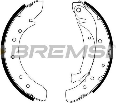 Bremsi GF0176 - Комплект тормозных колодок, барабанные autosila-amz.com