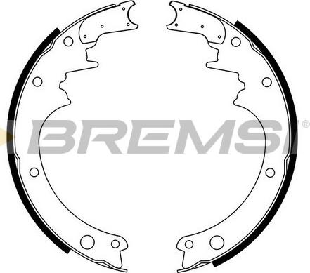 Bremsi GF0850 - Комплект тормозных колодок, барабанные autosila-amz.com