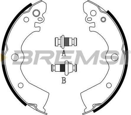 Bremsi GF0851 - Комплект тормозных колодок, барабанные autosila-amz.com