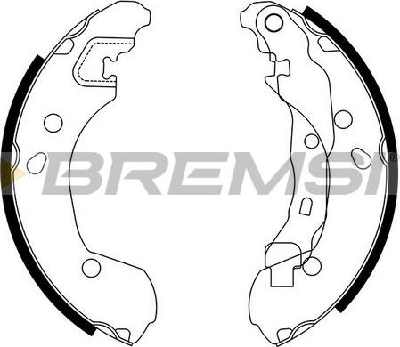 Bremsi GF0862 - Комплект тормозных колодок, барабанные autosila-amz.com