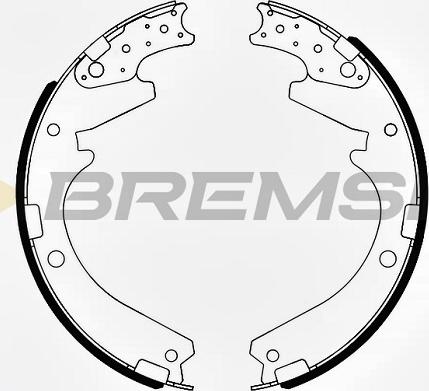Bremsi GF0816 - Комплект тормозных колодок, барабанные autosila-amz.com