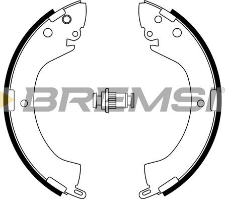 Bremsi GF0813A - Комплект тормозных колодок, барабанные autosila-amz.com