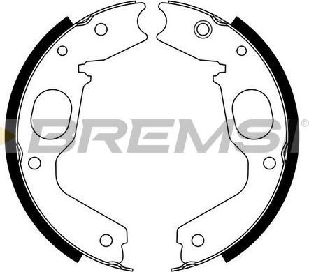 Bremsi GF0825 - Комплект тормозов, ручник, парковка autosila-amz.com