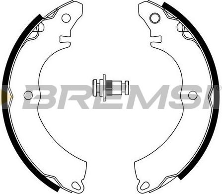 Bremsi GF0828 - Комплект тормозных колодок, барабанные autosila-amz.com