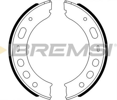 Bremsi GF0399A - Комплект тормозов, ручник, парковка autosila-amz.com
