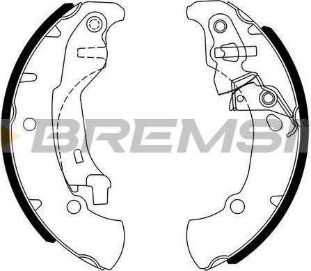 Bremsi GF0395 - Комплект тормозных колодок, барабанные autosila-amz.com