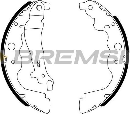 Bremsi GF0390 - Комплект тормозных колодок, барабанные autosila-amz.com