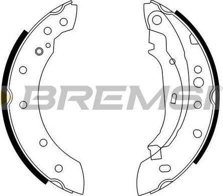 Bremsi GF0391 - Комплект тормозных колодок, барабанные autosila-amz.com