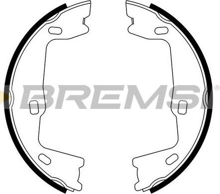 Bremsi GF0349 - Комплект тормозов, ручник, парковка autosila-amz.com