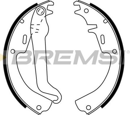 Bremsi GF0345 - Комплект тормозных колодок, барабанные autosila-amz.com