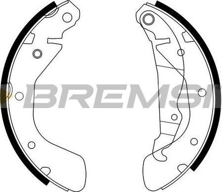 Bremsi GF0354 - Комплект тормозных колодок, барабанные autosila-amz.com