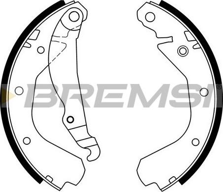 Bremsi GF0350 - Комплект тормозных колодок, барабанные autosila-amz.com