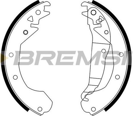 Bremsi GF0351 - Комплект тормозных колодок, барабанные autosila-amz.com