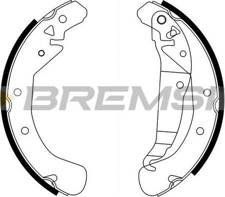 Bremsi GF0358 - Комплект тормозных колодок, барабанные autosila-amz.com