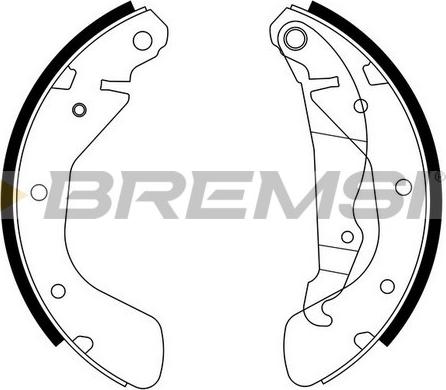 Bremsi GF0353 - Комплект тормозных колодок, барабанные autosila-amz.com