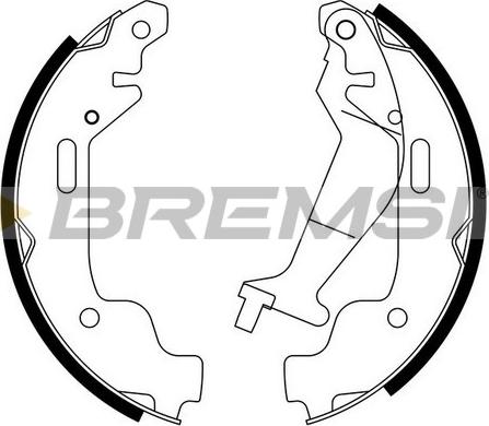 Bremsi GF0357 - Комплект тормозных колодок, барабанные autosila-amz.com