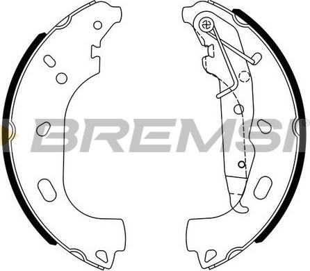 Bremsi GF0361 - Комплект тормозных колодок, барабанные autosila-amz.com