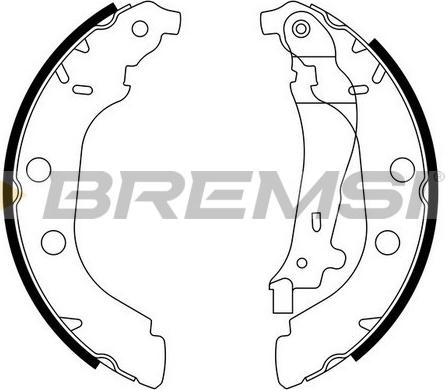 Bremsi GF0385 - Комплект тормозных колодок, барабанные autosila-amz.com