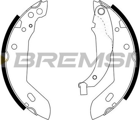 Bremsi GF0381 - Комплект тормозных колодок, барабанные autosila-amz.com