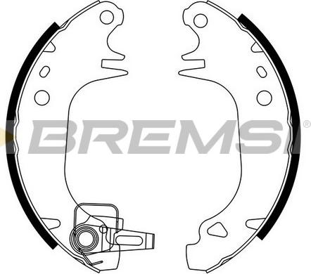 Bremsi GF0382 - Комплект тормозных колодок, барабанные autosila-amz.com