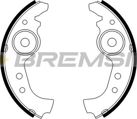 Bremsi GF0290 05/10 - Комплект тормозных колодок, барабанные autosila-amz.com