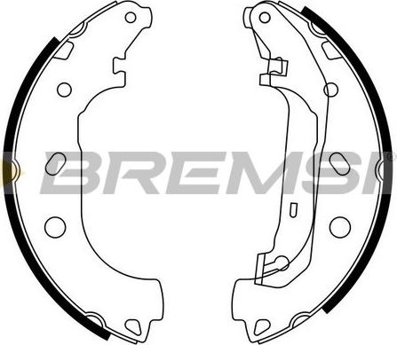 Bremsi GF0244 - Комплект тормозных колодок, барабанные autosila-amz.com