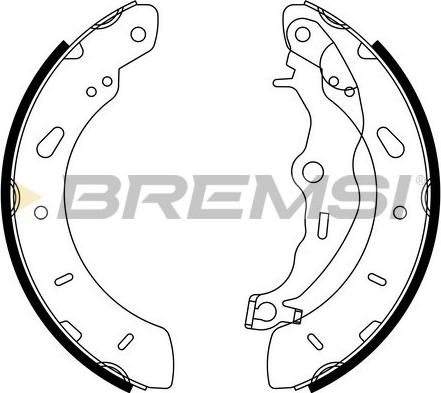 Bremsi GF0248 - Комплект тормозных колодок, барабанные autosila-amz.com