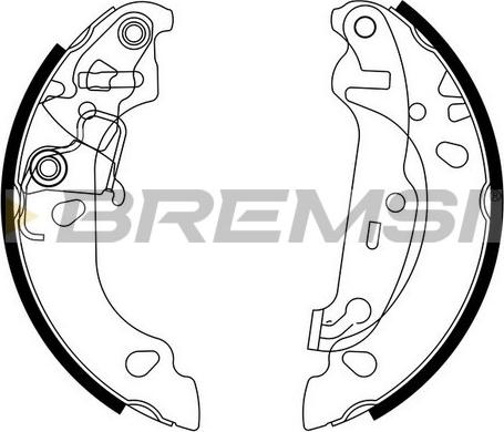 Bremsi GF0242 - Комплект тормозных колодок, барабанные autosila-amz.com