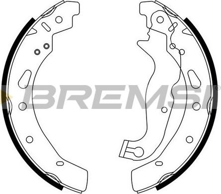 Bremsi GF0247 - Комплект тормозных колодок, барабанные autosila-amz.com