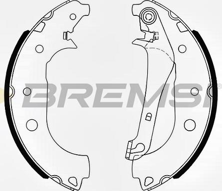 Bremsi GF0250 - Комплект тормозных колодок, барабанные autosila-amz.com