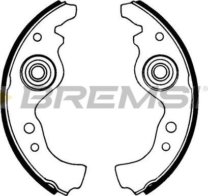 Bremsi GF0266 - Комплект тормозных колодок, барабанные autosila-amz.com
