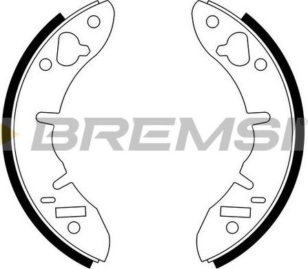 Bremsi GF0261 - Комплект тормозных колодок, барабанные autosila-amz.com