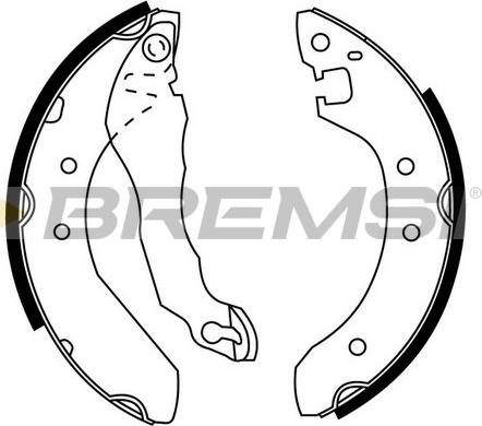 Bremsi GF0267 - Комплект тормозных колодок, барабанные autosila-amz.com