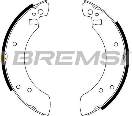 Bremsi GF0201 - Комплект тормозных колодок, барабанные autosila-amz.com