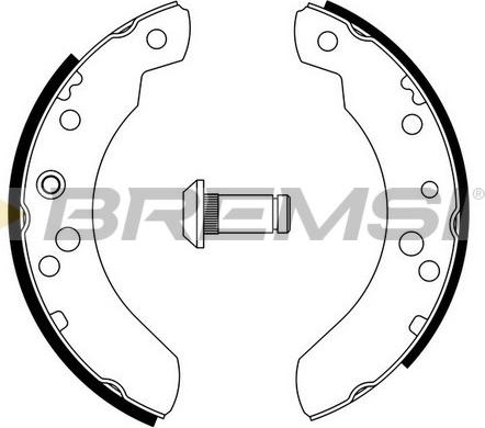 Bremsi GF0219 - Комплект тормозных колодок, барабанные autosila-amz.com