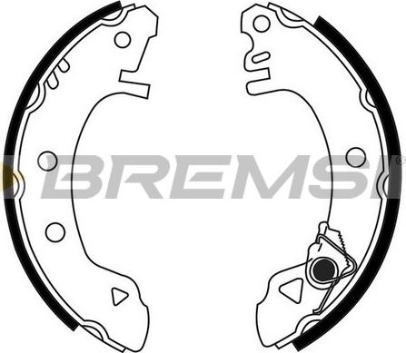 Bremsi GF0214 - Комплект тормозных колодок, барабанные autosila-amz.com