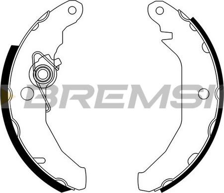 Bremsi GF0216 - Комплект тормозных колодок, барабанные autosila-amz.com