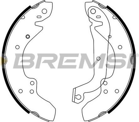 Bremsi GF0210 - Комплект тормозных колодок, барабанные autosila-amz.com