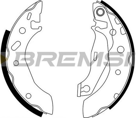 Bremsi GF0235 - Комплект тормозных колодок, барабанные autosila-amz.com