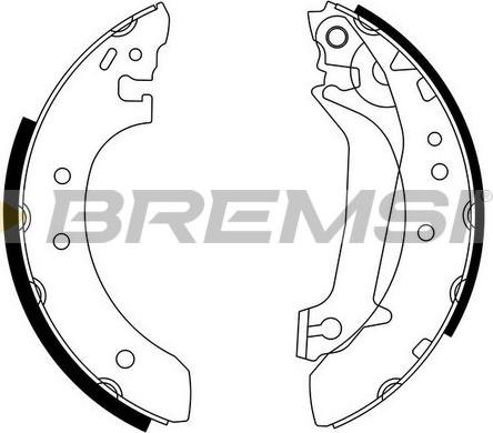 Bremsi GF0236 - Комплект тормозных колодок, барабанные autosila-amz.com