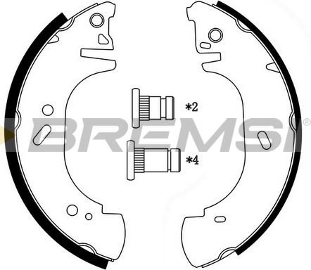 Bremsi GF0233 - Комплект тормозных колодок, барабанные autosila-amz.com