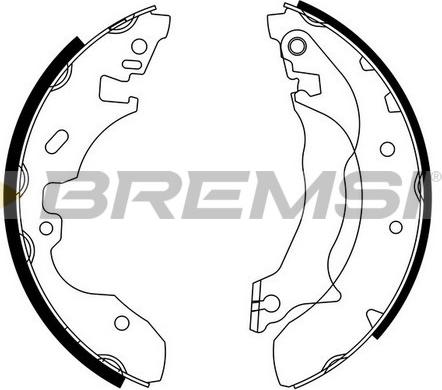 Bremsi GF0237 - Комплект тормозных колодок, барабанные autosila-amz.com