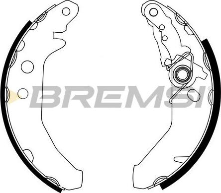 Bremsi GF0225-1 - Комплект тормозных колодок, барабанные autosila-amz.com