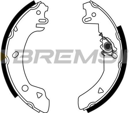 Bremsi GF0221 - Комплект тормозных колодок, барабанные autosila-amz.com