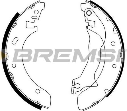 Bremsi GF0228 - Комплект тормозных колодок, барабанные autosila-amz.com