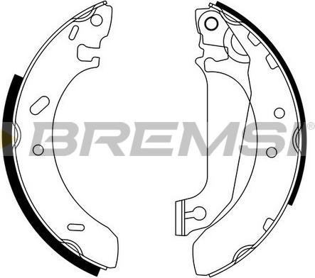 Bremsi GF0227 - Комплект тормозных колодок, барабанные autosila-amz.com