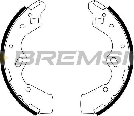 Bremsi GF0796 - Комплект тормозных колодок, барабанные autosila-amz.com